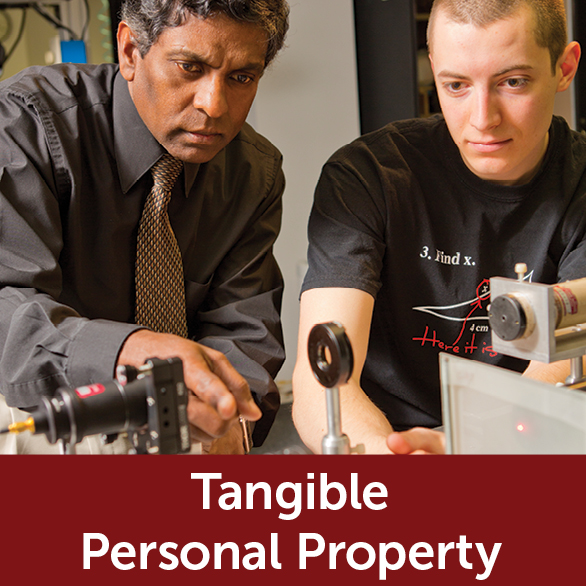 Rollover image of a teacher and students working on a project. Link to Tangible Personal Property.