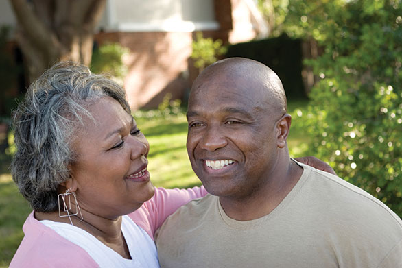 Photo of a couple smiling. Link to Life Stage Gift Planner Ages 45-65 Situations.