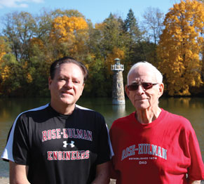 Photo of David Price with his father David at Falls Park in Pendleton, Indiana. Link to his story.