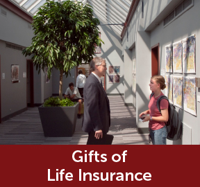 Rollover image of a teacher and student talking. Link to Gifts of Life Insurance.